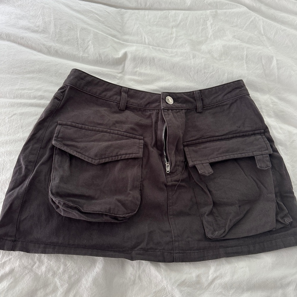 White Fox Cargo Mini Skirt